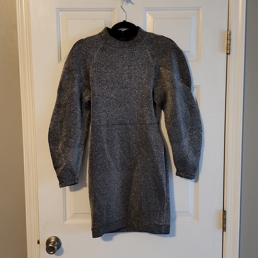 Metallic neoprene bcbgmaxazria dress sz xs